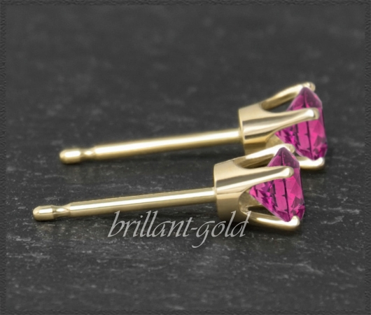 Ohrstecker 585 Gold, Topas pink 4,5,6,7mm